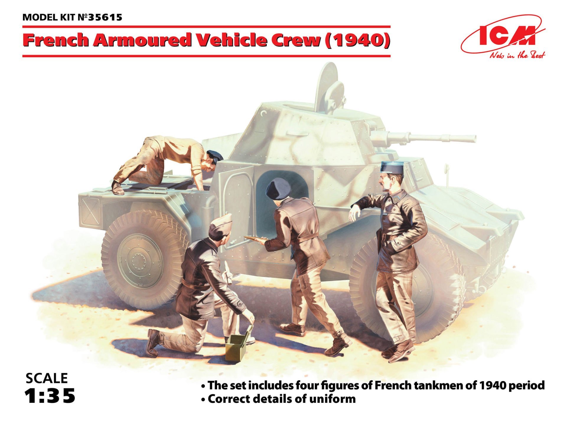 1/35 French Armoured Vehicle Crew (1940) 4 figures