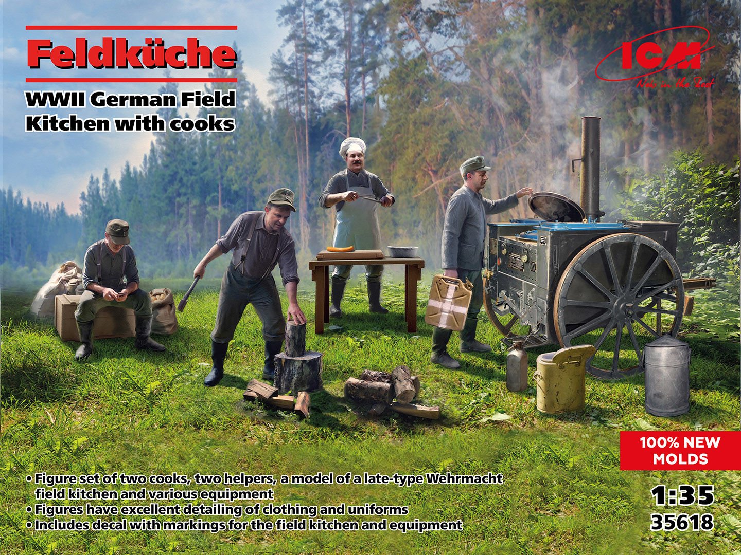 1/35  Feldküche WWII German Field Kitchen with cooks