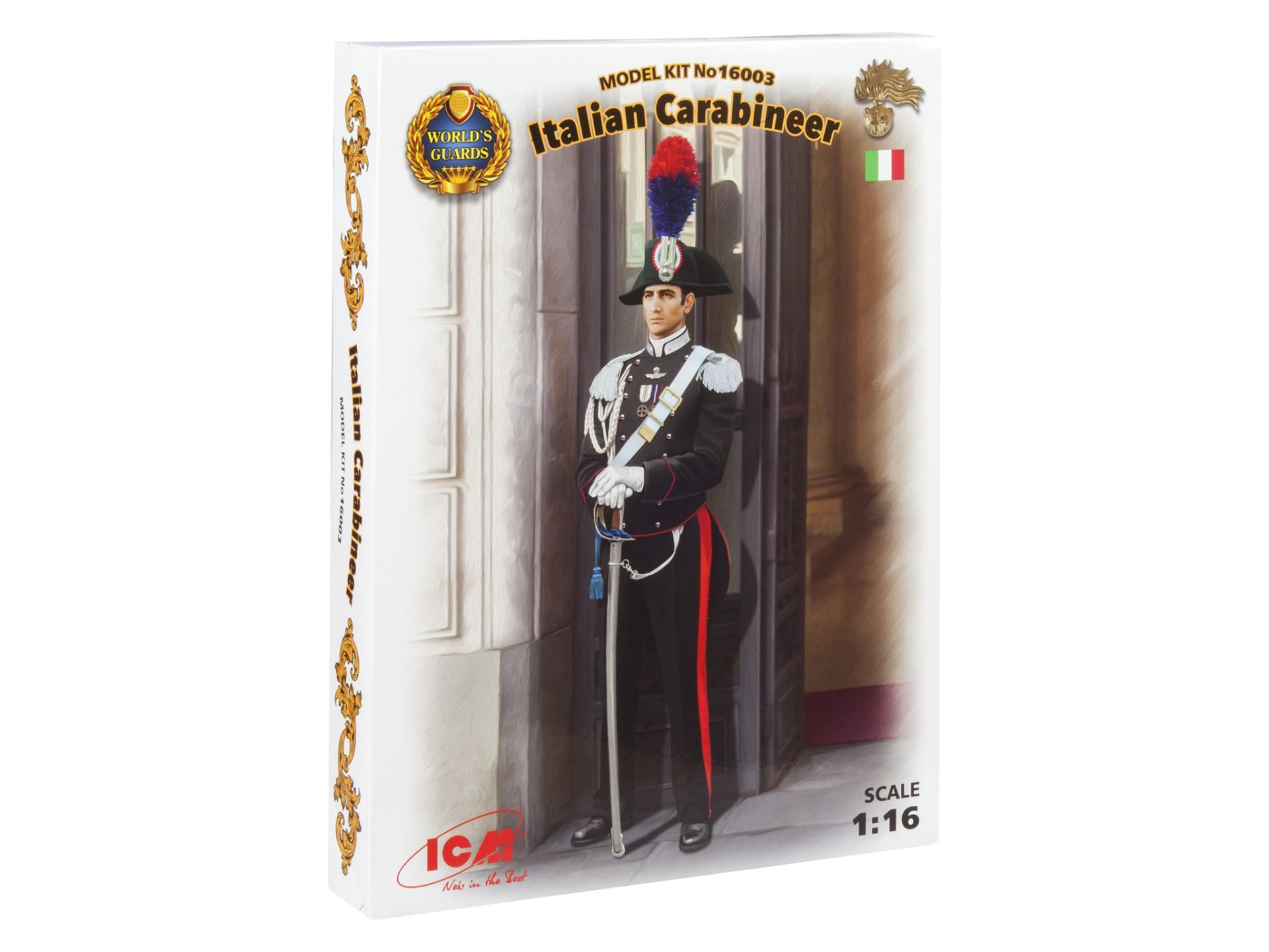 1/16 Italian Carabinier The set includes 35 parts for assembly of one figure