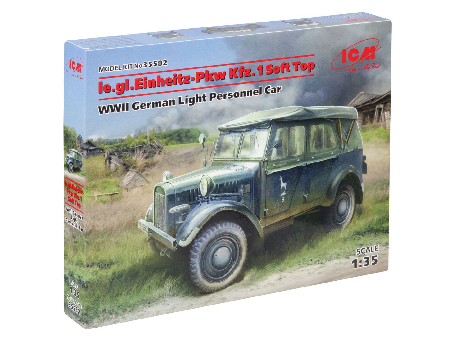 1/35  le.gl.Einheits-Pkw Kfz.1 Soft Top WWII German Light Personnel Car