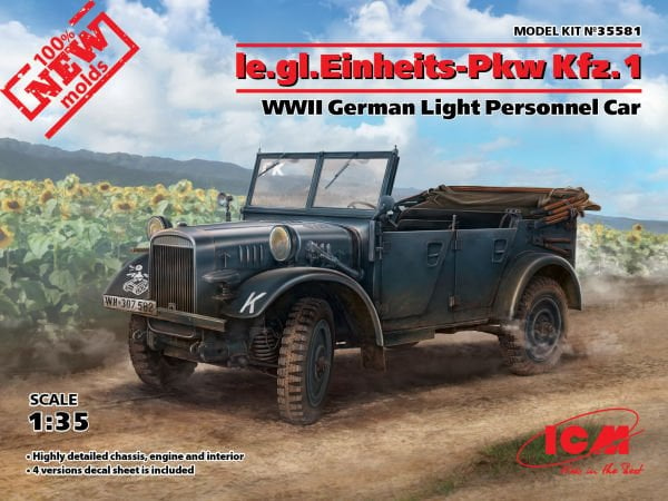 1/35 le.gl.Pkw Kfz.1 WWII German Light Personnel Car