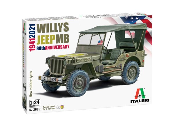 1/24  Willys Jeep MB 80th Anniversary 1941-2021