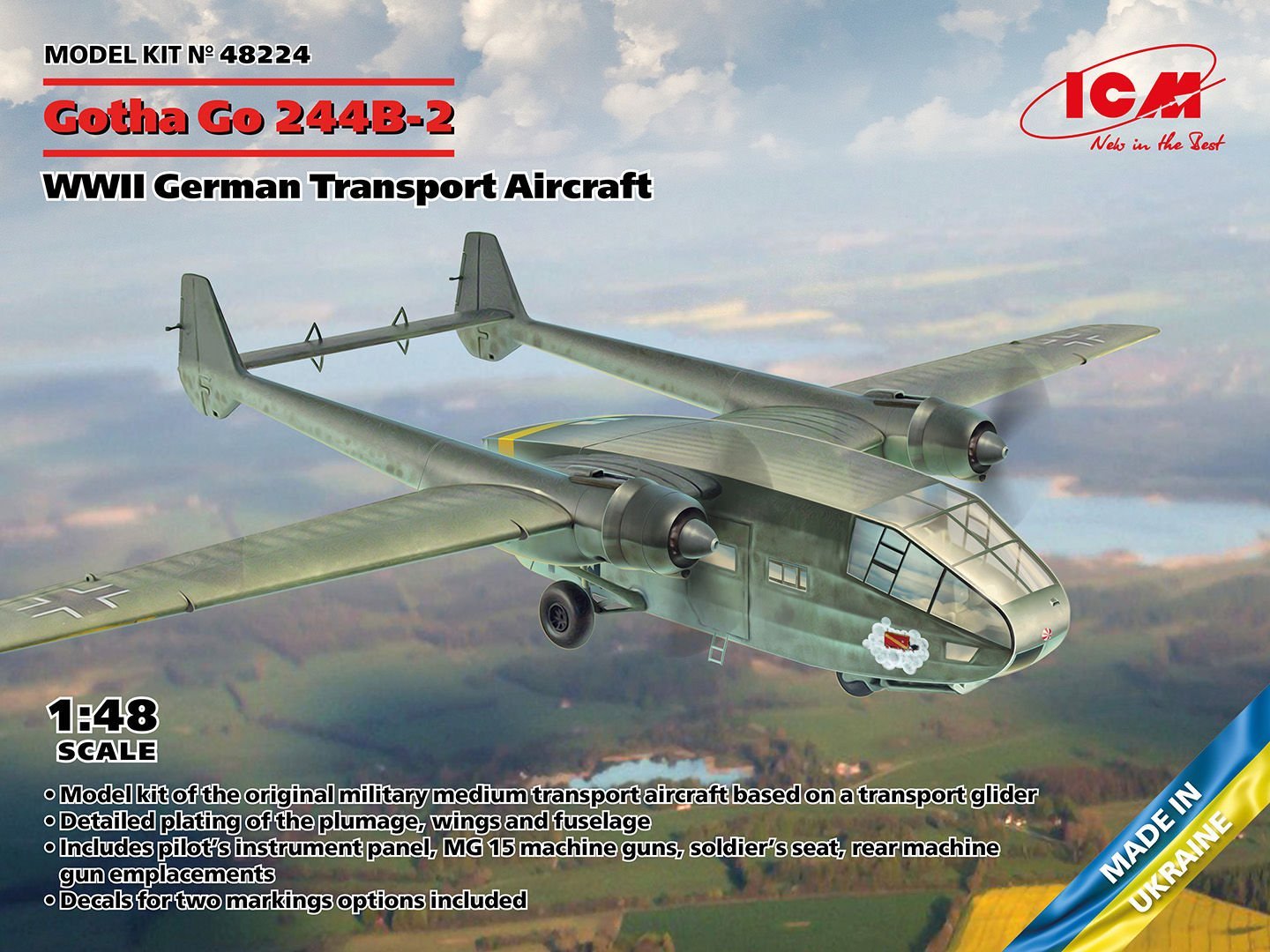 1/48  Gotha Go 244B-2 WWII German Transport Aircraft