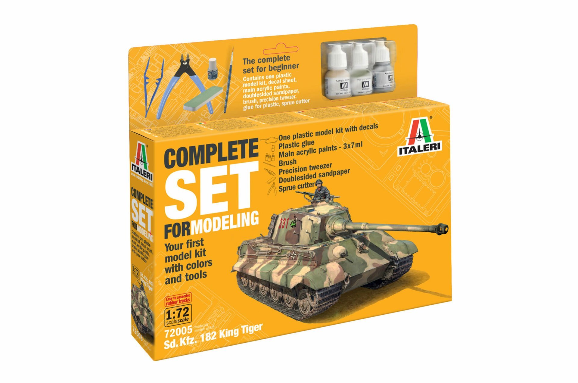 1/72 Sd. Kfz. 182 King Tiger - Complete Set For Modeling - Starter kit