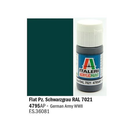 4795 ap flat Pz. Schwarzgrau RAL 7021 fs. 36081   20 ml.