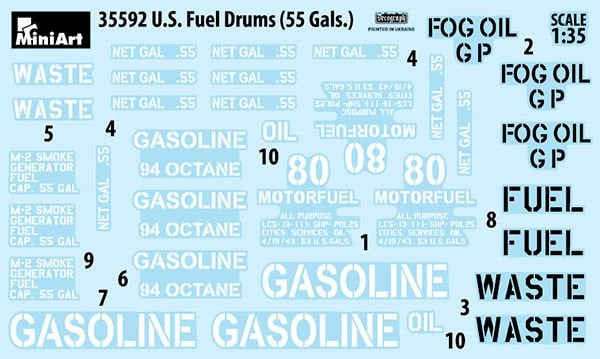 1/35 U.S. FUEL DRUMS  55 GALS.