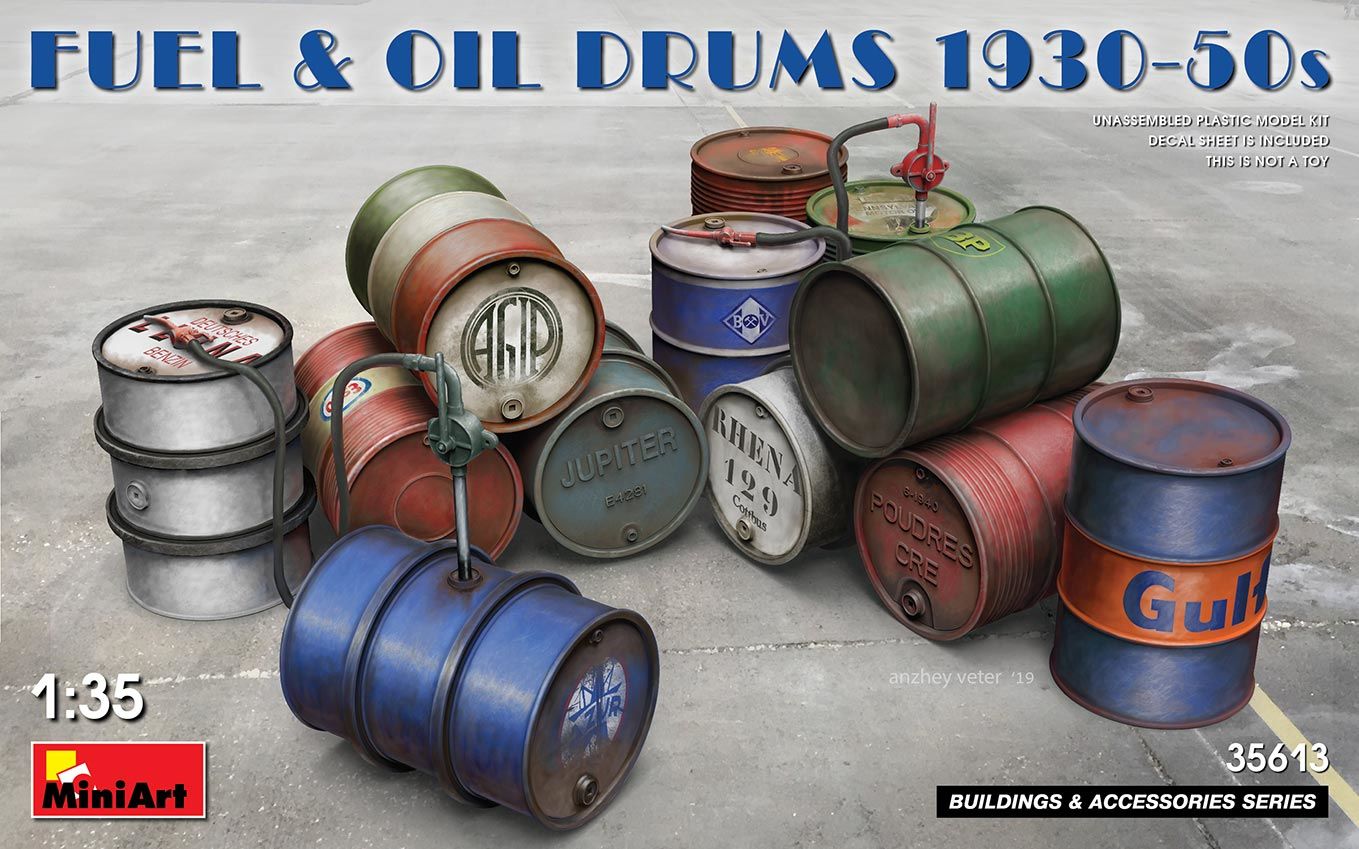 1/35 FUEL OIL DRUMS 1930-1950S