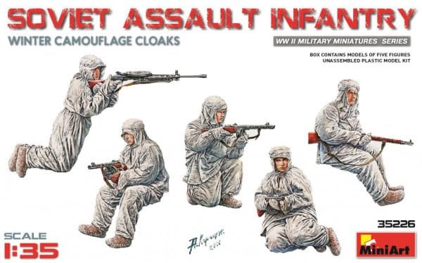 1/35 SOVVIET ASSAULT INFANTRY WINTER CAMOFLAGE CLOAKS