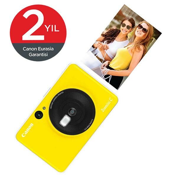 Canon Zoemini C Şipşak Sarı Fotoğraf Makinesi'10lu kağıt hediyeli