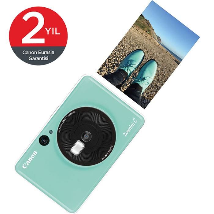 Canon Zoemini C Şipşak Yeşil Fotoğraf Makinesi'10lu kağıt hediyeli