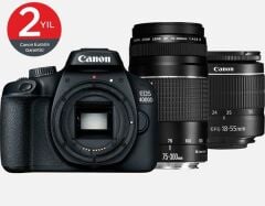 Canon EOS 4000D 18-55 MM + 75-300 MM DSLR Fotoğraf Makinesi (Canon Eurasia Garantili)