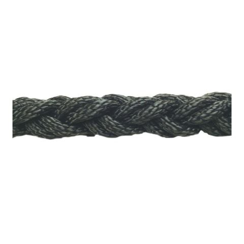 Dolphin Rope Polyester Halat 8 Kollu 16 Mm Siyah