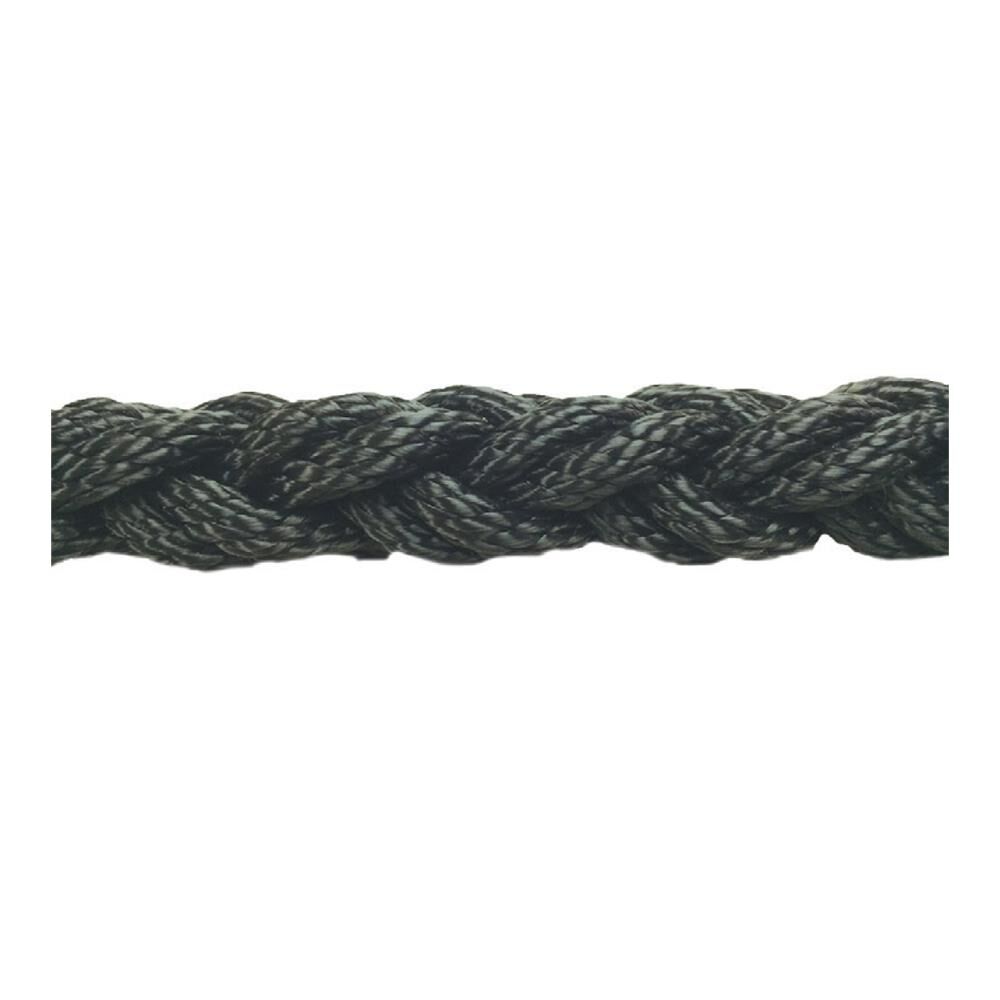 Dolphin Rope Polyester Halat 8 Kollu 20 Mm Siyah