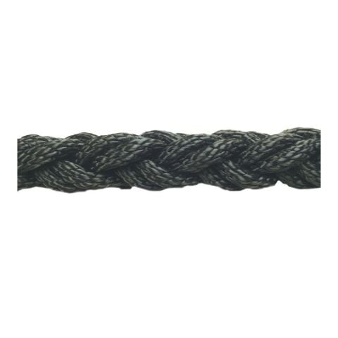 Dolphin Rope Polyester Halat 8 Kollu 22 Mm Siyah