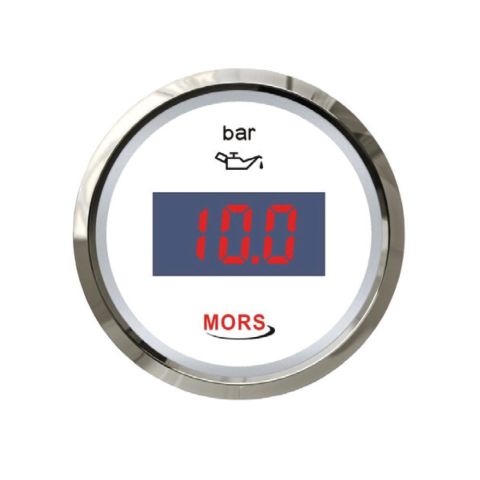 Mors Dijital Yağ Göstergesi 10 Bar 12-24 Volt Beyaz