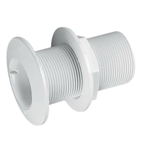 Thru-Hull w/Fl. Flange Threaded, 1'', L.87mm, White