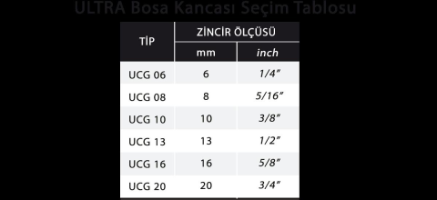 Ultra Bosa Kancası Ø 6 mm Zincir İçin