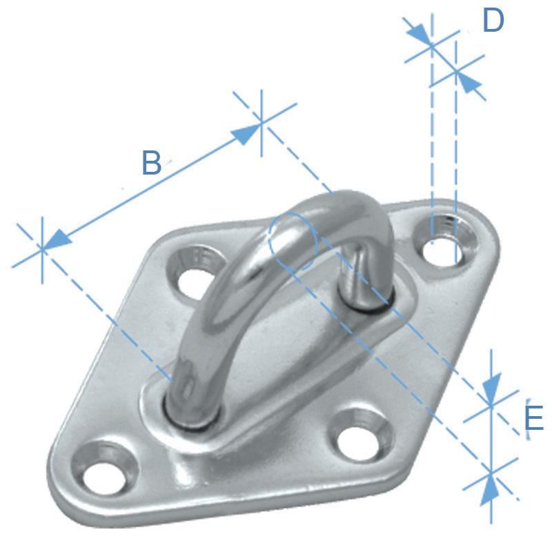 DIAMOD PAD W/ RING STAINLESS STEEL DIAM 6 MM