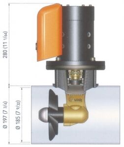 Quick Baş Manevra Pervanesi 75kgf 12V DC  Ø 185 mm Tünel