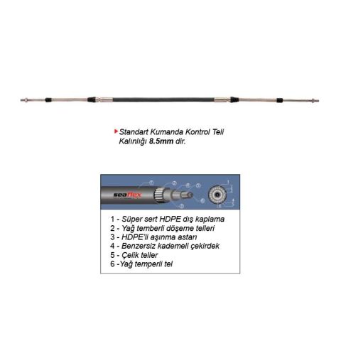 Seaflex Kumanda Teli Seaflex  3300C Ø8,5Mm 11Mt