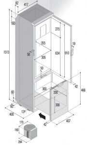 Buzdolabı. Model SLIM150