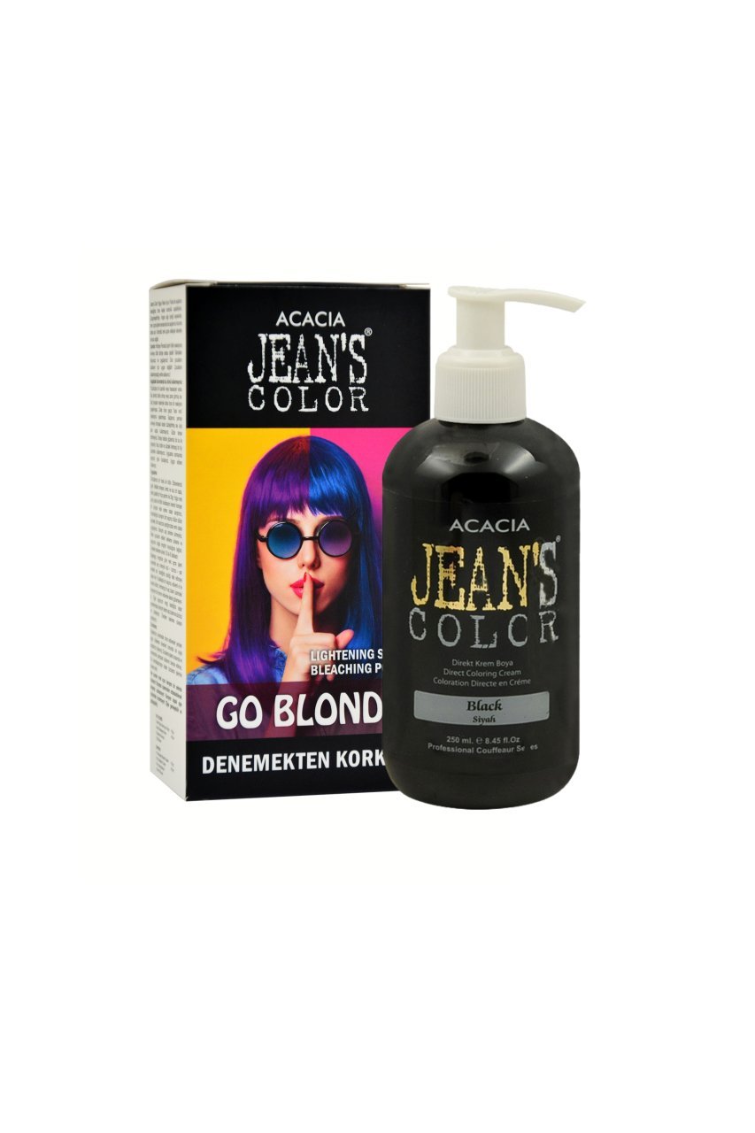 JEAN'S COLOR SİYAH 250ml. BLACK +  JEAN'S COLOR SAÇ AÇICI SETİ