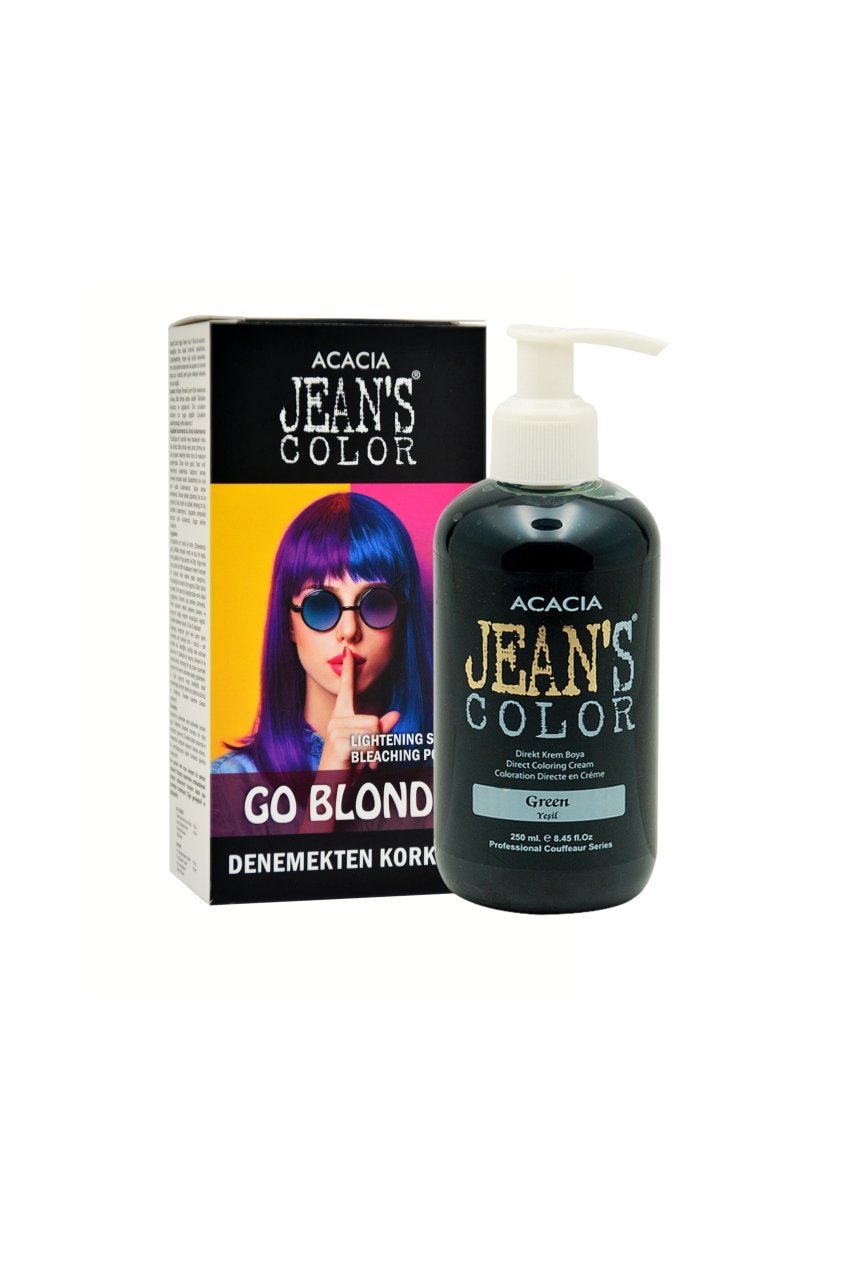 JEAN'S COLOR YEŞİL 250ml. GREEN + JEAN'S COLOR SAÇ AÇICI SETİ