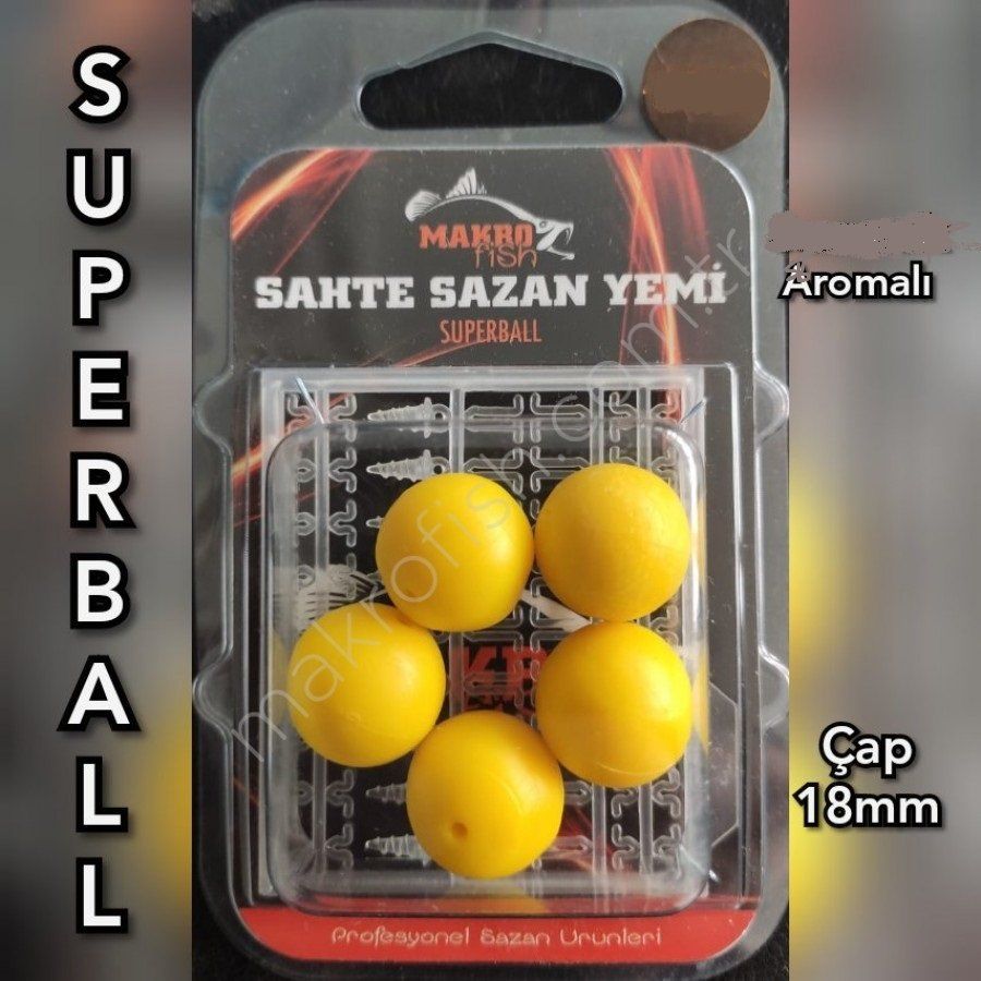 Makrofish Superball Vanilya Aromalı Sarı 18mm