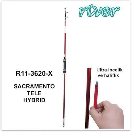 SACRAMENTO TELE HYBRİD 60-135gr, KARBON BOAT-TEKNE KAMIŞI