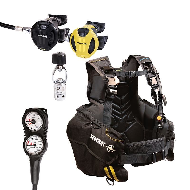 BEUCHAT Scuba Set ECO, 1DIVE Bc, Regülatör, Ahtapot, Konsol, INT-XL-XXL