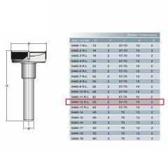 Netmak Elmas Uçlu Tas Menteşe Matkabı Sağ Dönüş 440-12R D=35