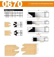 Netmak Rustik Kapı Profil Freze Bıçak Grubu 0670