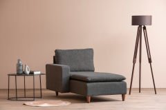 Pafu Lungo Modüler Daybed -Koyu Gri Keten