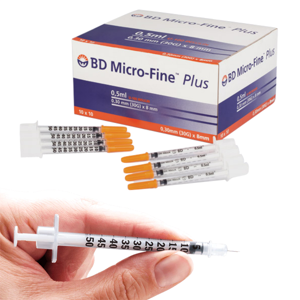 BD Micro-Fine Plus 0,5 ml. 30g 8mm 100 Adet