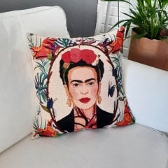 Goblen Dokuma Kırlent Kılıfı Frida 43x43cm