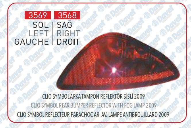 Sis Lambası Arka Sol Clio III