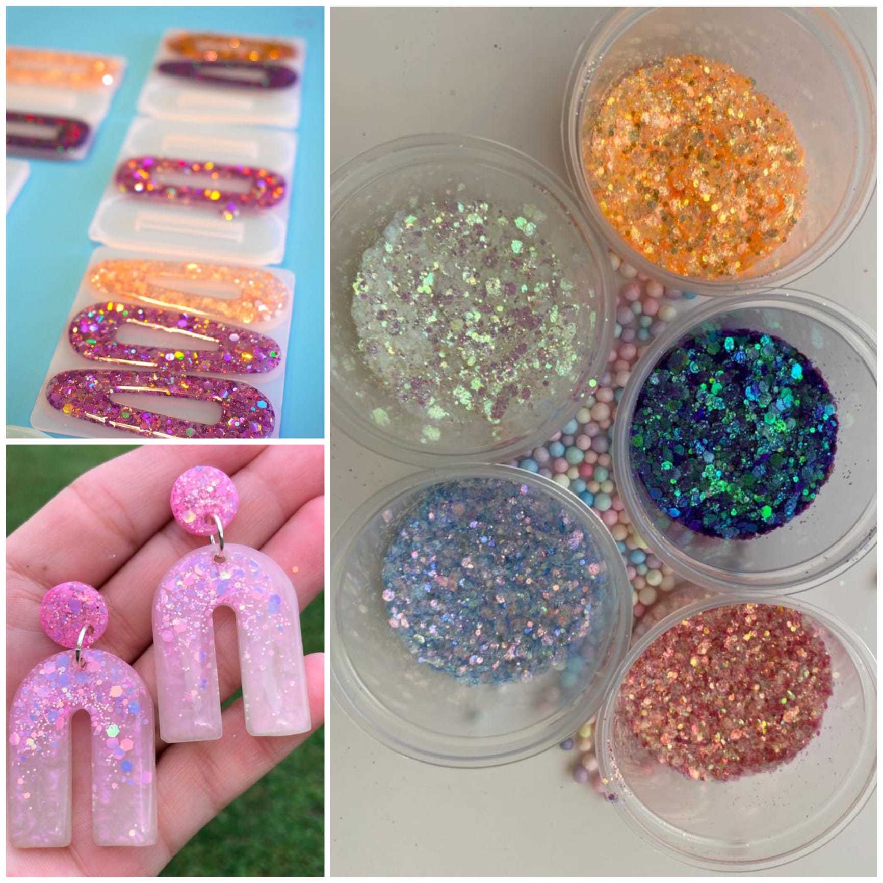 Epoksi Chunky Glitters Sim 5 adet 25 gr Set