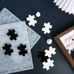 Epoksi Puzzle Satranç Kalıbı Seti