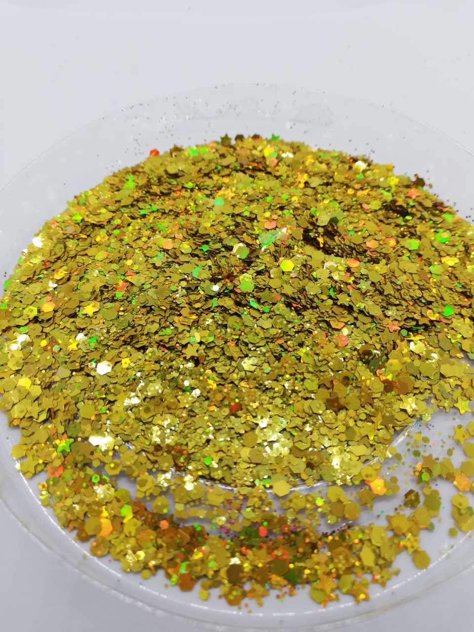 Epoksi  Chunky Glitters Gold Stars 5 gr