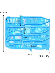 Epoksi Reçine Hologramlı Küçük Bıçak Anahtarlık Kalıbı