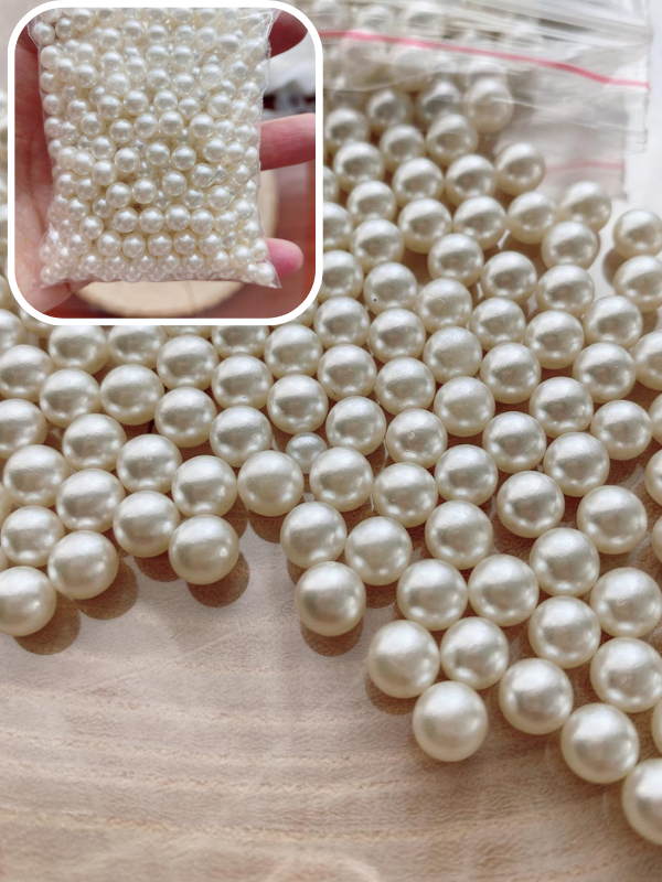 Epoksi Reçine 6 mm Deliksiz Beyaz  İnci 50 gr