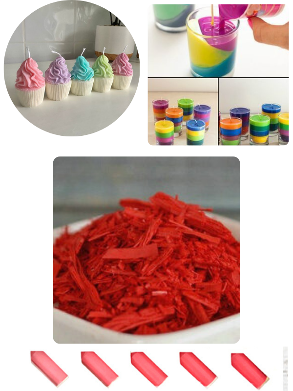 Organik Soya Wax Parafin Pigment  Mum Boyası Red 1 gr