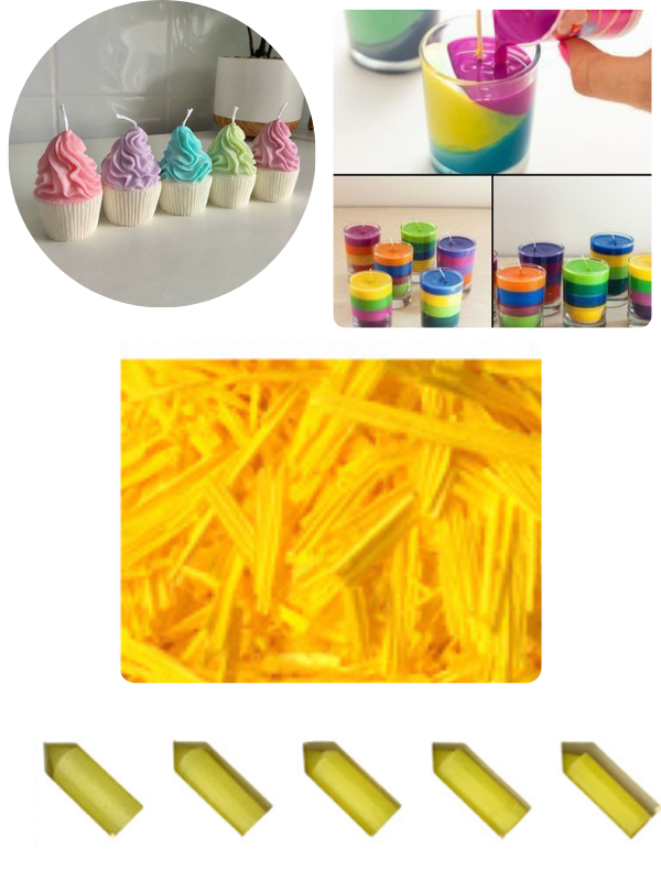 Organik Soya Wax Parafin Pigment  Mum Boyası Yellow 1 gr