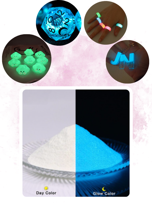 Epoksi Reçine Glow İn The Dark Karanlıkta Parlayan Pigment Fosfor Sky Blue 5 gr