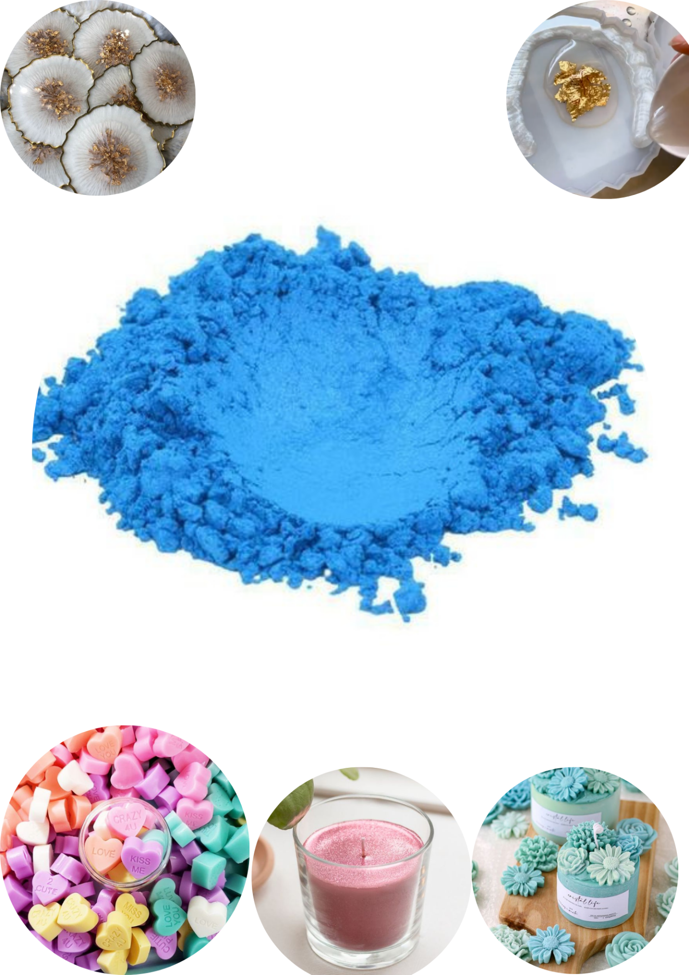 Epoksi Reçine Mica Powder İnci Sedefli Pigment 4-5 gr Magic Blue