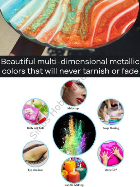 Epoksi Reçine Boyası Mica Powder İnci Sedefli Pigment İnci Tozu 5 gr Silver White