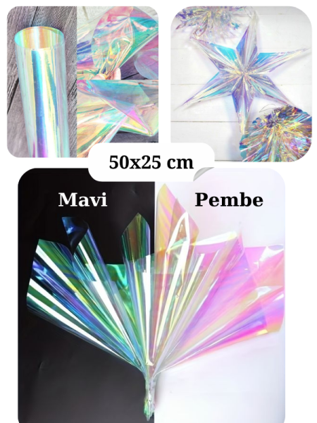 Epoksi Reçine için Hologram Folyosu 1 adet 50x25 cm