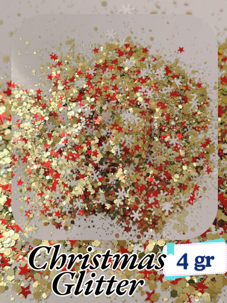 Epoksi- Mum-Makyaj-Tırnak-Sabun Simi Pulu Glitter Christmas Glitter 4 gr