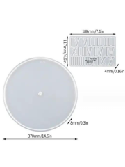 Epoksi Reçine 37cm Saat +Roma Rakamı Kalıbı Seti-Epoksi Saat Kalıbı