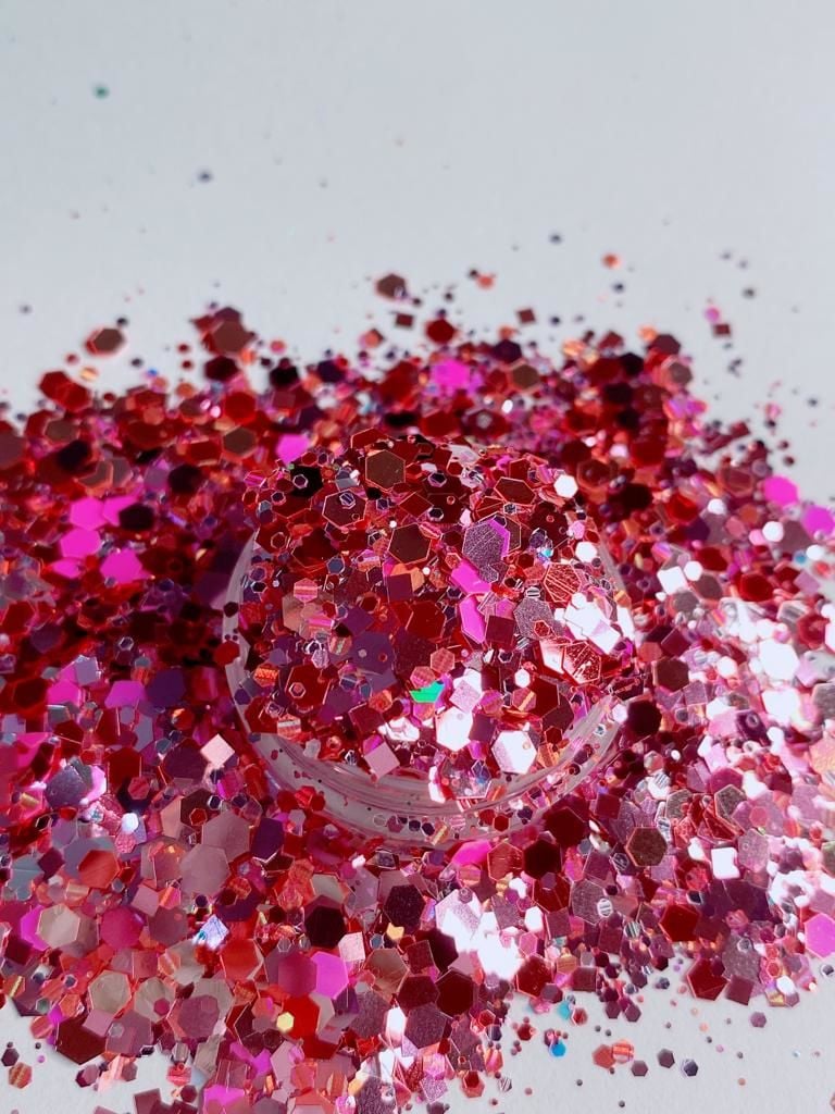 Epoksi Chunky Glitters Dark Rosemix 4 gram